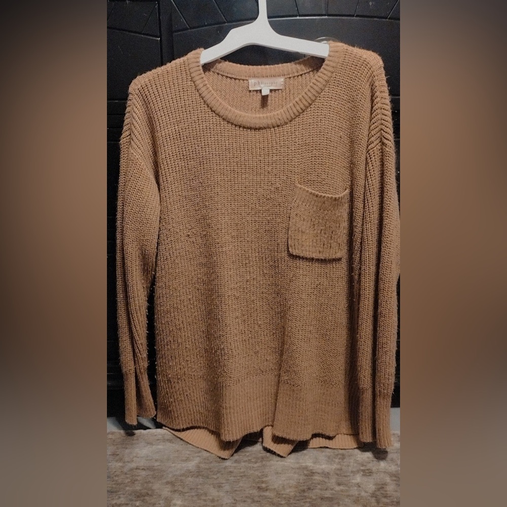 philosophy brown fall sweater